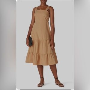 Madewell Poplin Tank Tiered Midi Dress Size 6